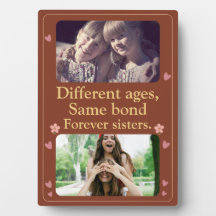 Forever Sisters – Custom Photo Plaque for All Ages