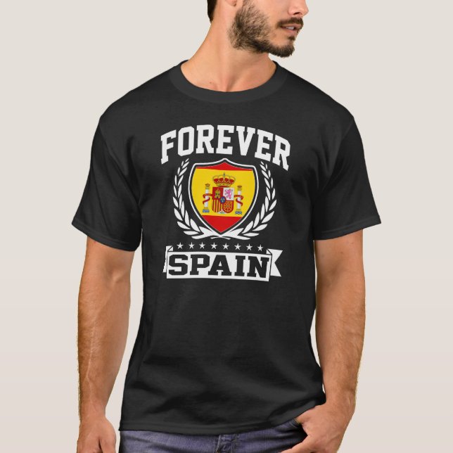 Forever Spain Emblem Dark T-Shirt (Front)