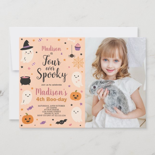 Forever Spooky Kids Boo-Day Birthday Invitation (Front)