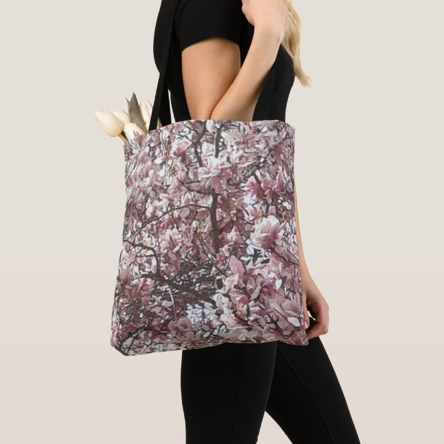 Forever Spring Magnolia Tote Bag (Close Up)