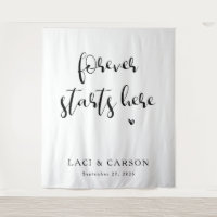 Forever Starts Here - Personalised Wedding Banner