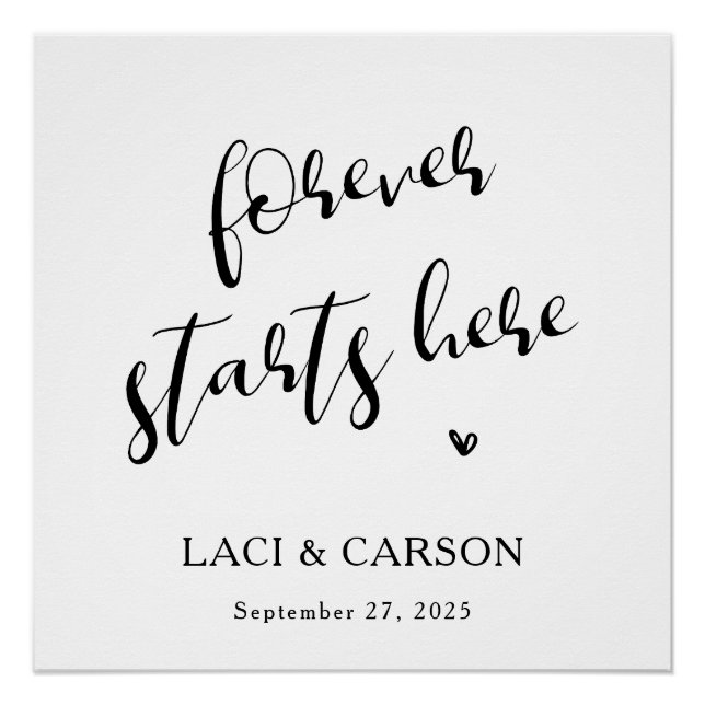 Forever starts here photo backdrops poster (Front)
