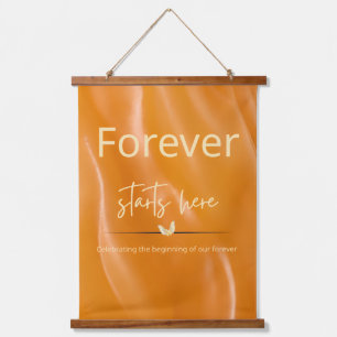 Forever Starts Here Wedding Tapestry