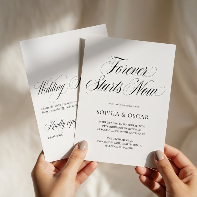 Forever Starts Now Wedding Invitation Set  (Creator Uploaded)