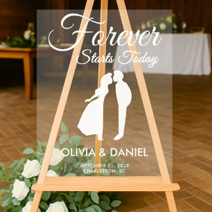 Forever Starts Today Wedding Welcome Acrylic Sign