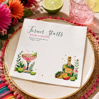 Forever Starts With a Fiesta Bridal Shower Napkin