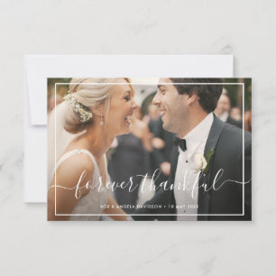 FOREVER THANKFUL   elegant wedding Thank You Card