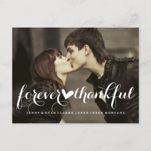 FOREVER THANKFUL SCRIPT   WEDDING POST CARD