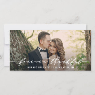 Forever Thankful Wedding Thank You Photo Cards