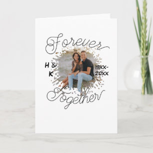 FOREVER TOGETHER COUPLE ANNIVERSARY PHOTO YEAR  CARD