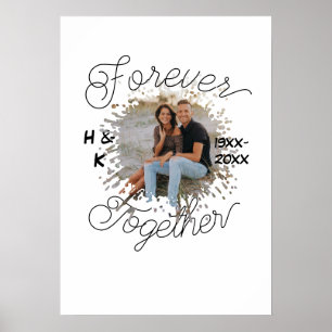FOREVER TOGETHER COUPLE ANNIVERSARY PHOTO YEAR POSTER