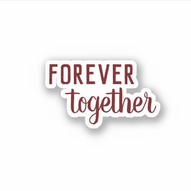 Forever together in red text Valentine's  (Front)