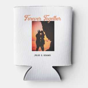 forever together photo name date couple wedding ro can cooler