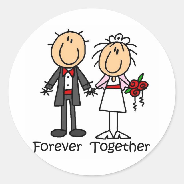 Forever Together T-shirts and Gifts Classic Round Sticker (Front)