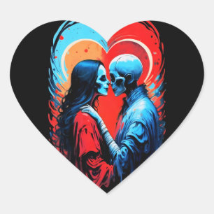 FOREVER TOGTHER, GHOST, COUPLE, LOVE HEART STICKER