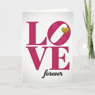 Forever True Love Heart Card