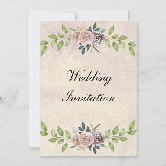 Forever - Two Hearts - One Love Wedding Invitation (Front)