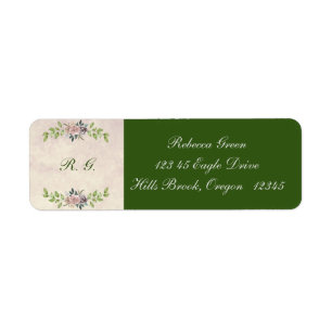 Forever - Two Hearts - One Love Wedding Invitation Return Address Label