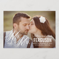 Forever Us Wedding Announcement - White