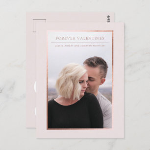 Forever Valentines Photo Save the Date Postcard