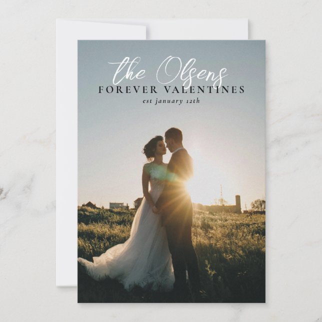 "Forever Valentines" Valentine's Day Photo Card (Front)