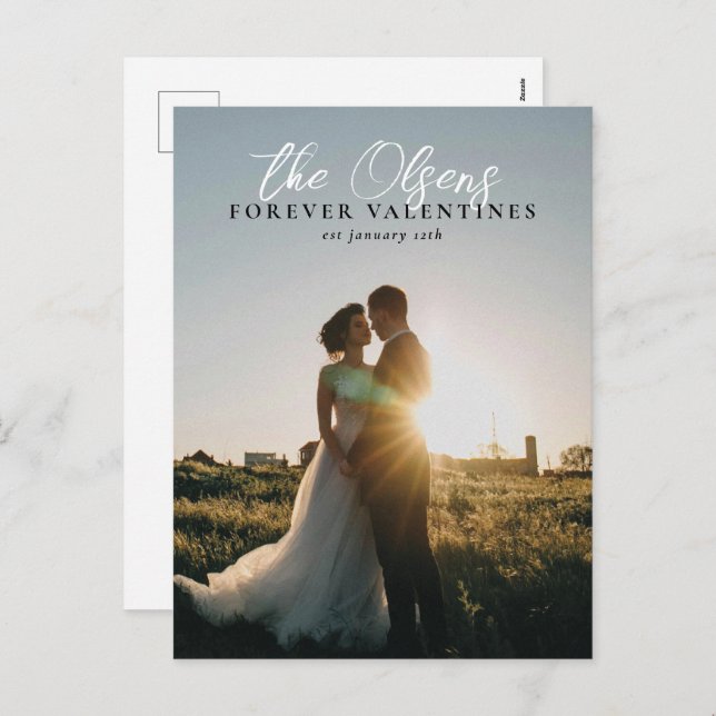 "Forever Valentines" Valentines Day Photo Postcard (Front/Back)