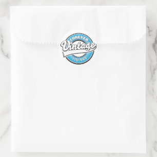 Forever vintage Finland logo Classic Round Sticker