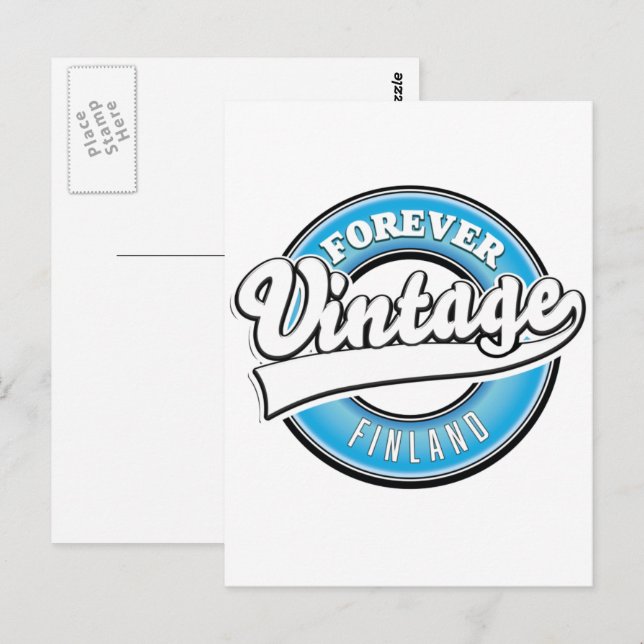 Forever vintage Finland logo Postcard (Front/Back)