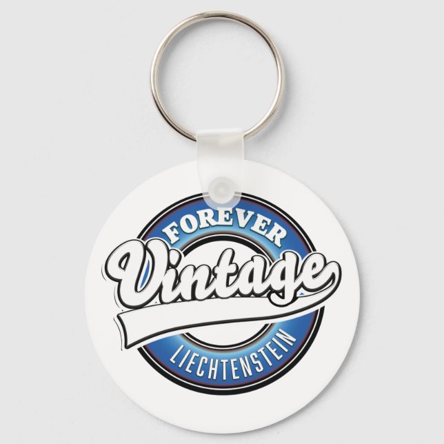 forever vintage liechtenstein logo key ring (Front)
