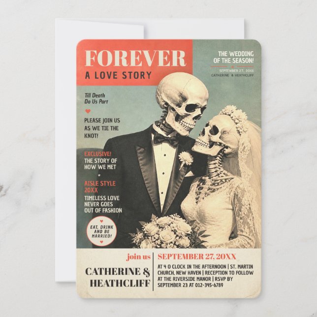 FOREVER Wedding Gazette Invitation (Front)
