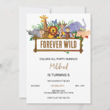Forever Wild Birthday Invitation