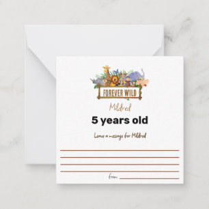 Forever Wild Birthday Wishes Note Card