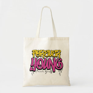 Forever Young Graffiti T-Shirt Tote Bag