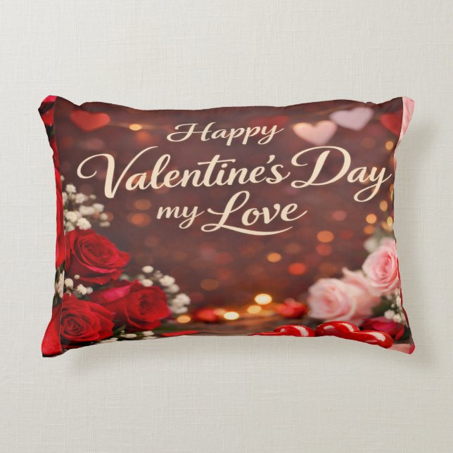 'Forever Your Valentine' Accent Pillow (Front)