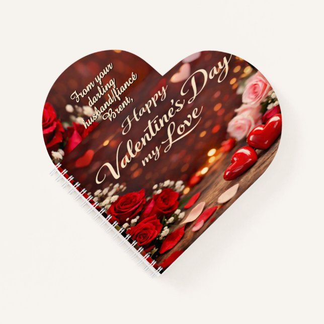 'Forever Your Valentine' Spiral Notebook (Front)