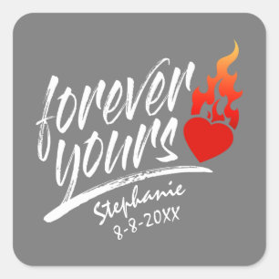 Forever Yours Custom Name Valentine Sticker