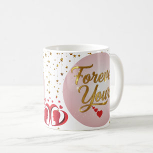 Forever Yours – Elegant Gold Script Mug Des