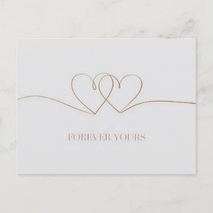 Forever Yours: Intertwined Hearts Design Postcard