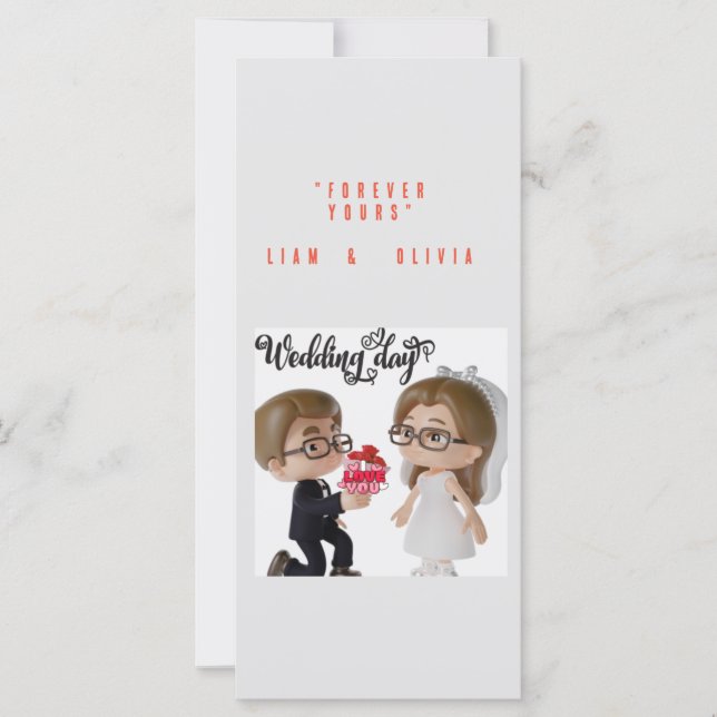 "Forever Yours Invitations. (Front)