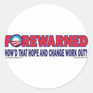 Forewarned - classic round sticker