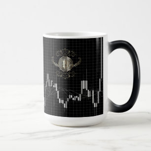 Forex candlestick chart with Bitcoin Gold Coin Magic Mug