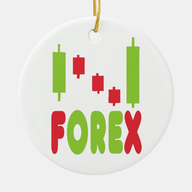 Forex FX Trading Ceramic Ornament (Front)