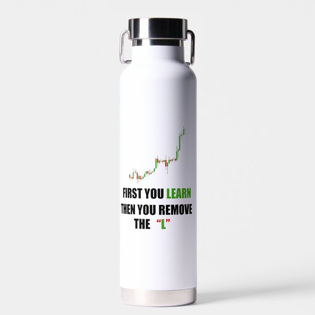 Forex Trader Mindset Water Bottle (Front)