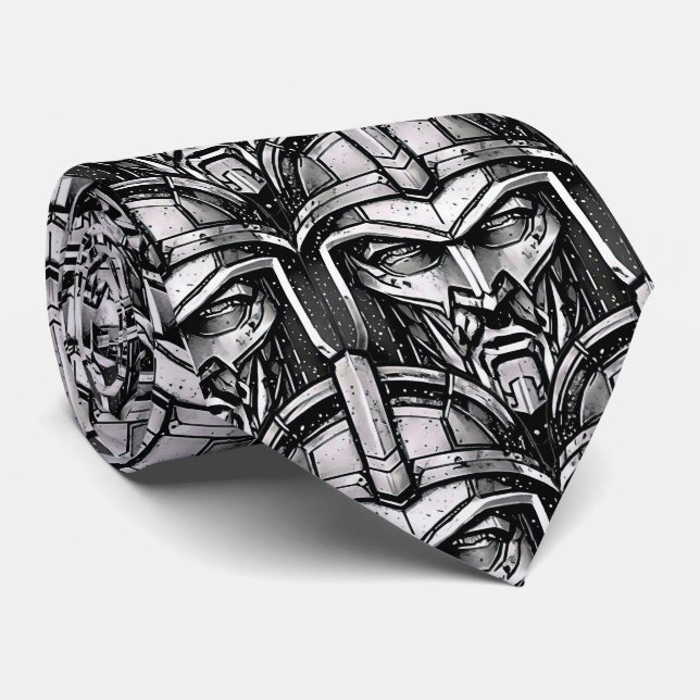 Forge Your Destiny with Spartan Elegance  Tie (Rolled)