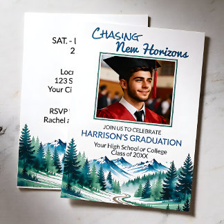 Forge Your Own Path Adventure Grad Party Invitation