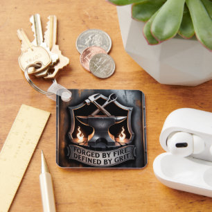 Forged by Fire – Blacksmith Emblem Key Ring