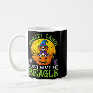 Forget Candy Give Beagle Dog Witch This Halloween Coffee Mug