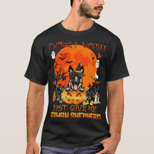 Forget Candy Just Give Me German Shepherd Pumpkin T-Shirt