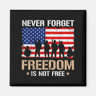 Forget Freedom is Not Flag American Memorial Day Magnet