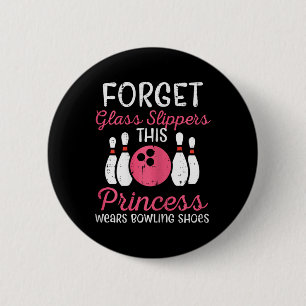 Forget Gl Slippers Bowling Shoes Bowler Women Girl 6 Cm Round Badge